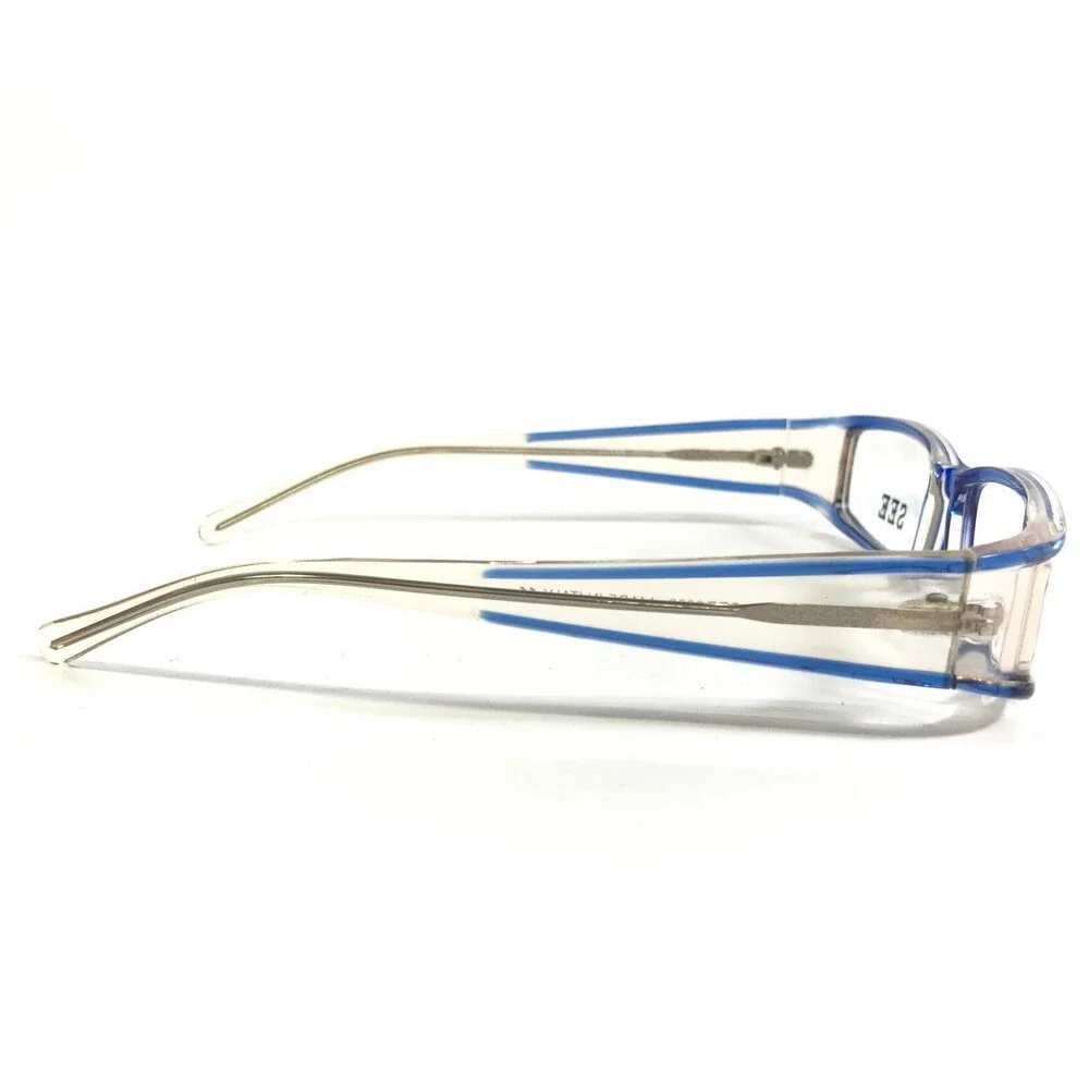 Vintage SEE Eyeglasses Frames 2608 COL. 104 Blue Clear Striped 56-13-135